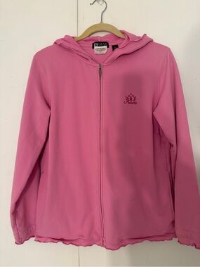 Gear For Sports Aurora Pink Full Zip Hoodie Sweatshirt Embroidered Crown